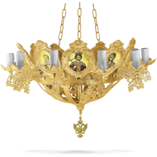 Candelabru Bronz in baie de Aur 13 becuri cod 93-767