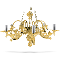 Candelabru Bronz in baie de Aur 9 becuri cod 94-776