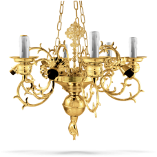 Candelabru Bronz Aurit - 12 becuri Cod 94-778